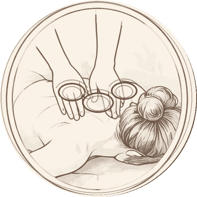 Cupping Massage illustration