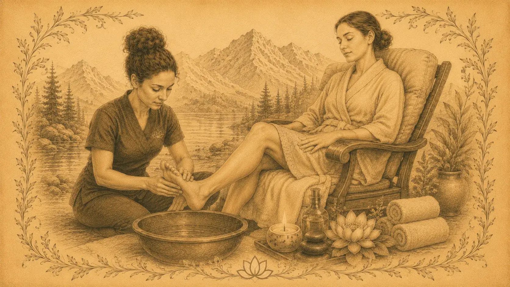 Foot massage idea after walking near Elk Island National Park