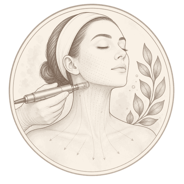 Microneedling Face + Neck illustration