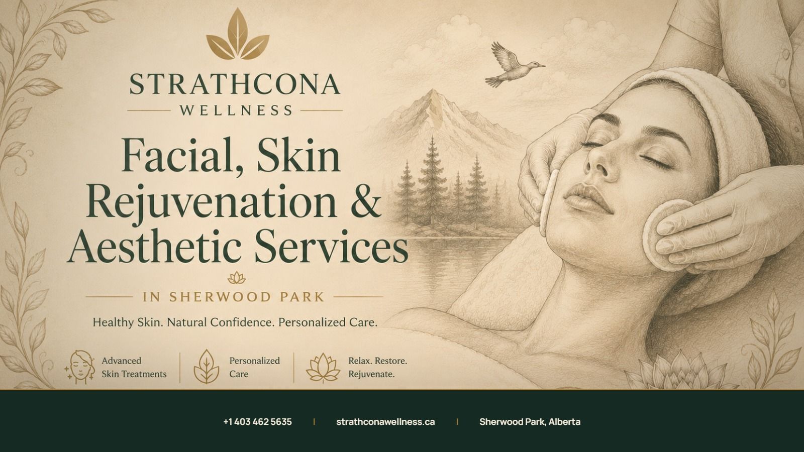 Facial and skin rejuvenation services at Strathcona Wellness in Sherwood Park