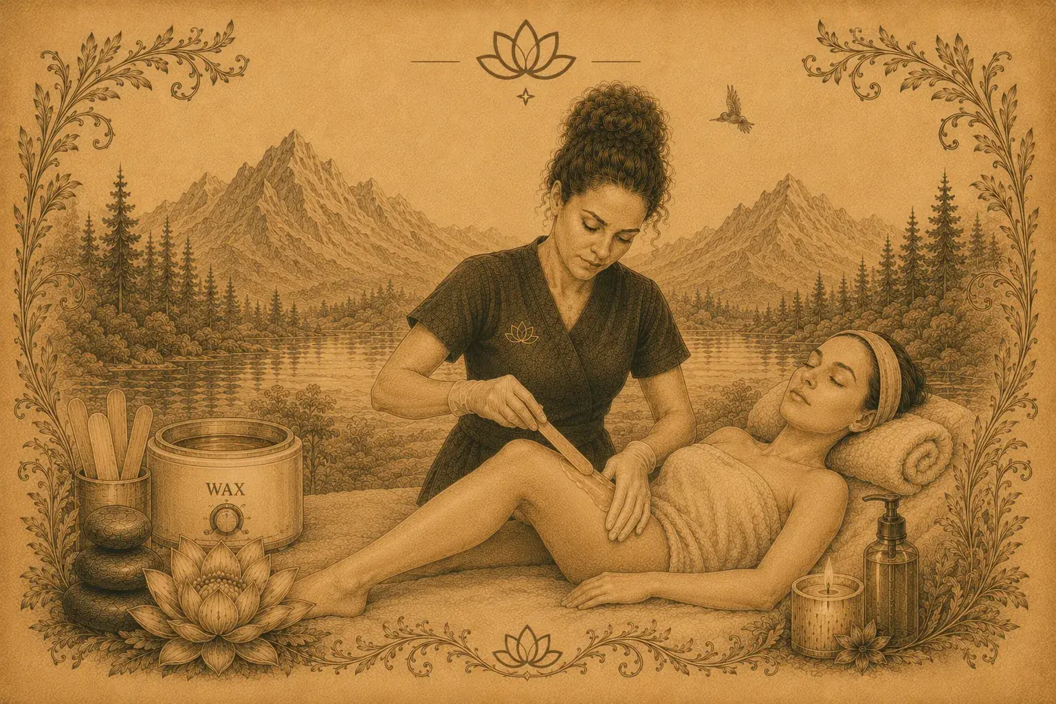 Professional waxing service preparation in Sherwood Park