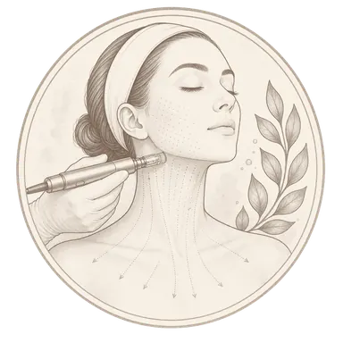 Microneedling Face + Neck illustration