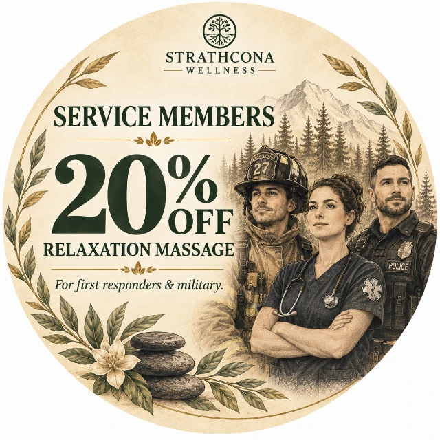 Thank you for your service massage offer for eligible first responders, military personnel and dispatchers